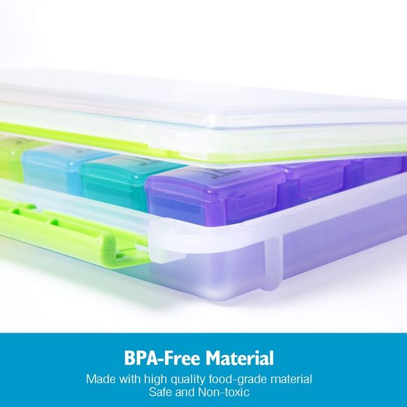 Motech Daily Pill Box 4 Times a Day Medication Pill Organizer, Rainbow 7 Days - Picture 5 of 8